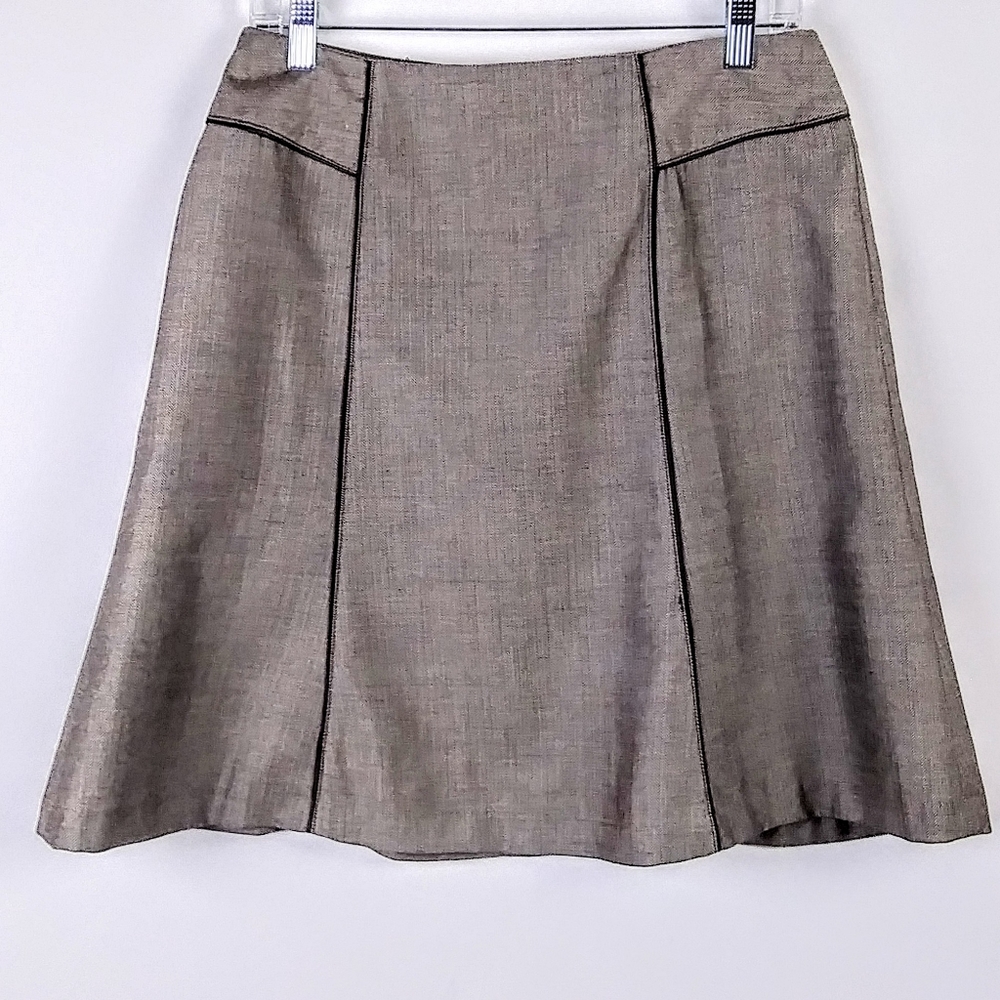 Worthington Brown/ Cream Herringbone Skirt